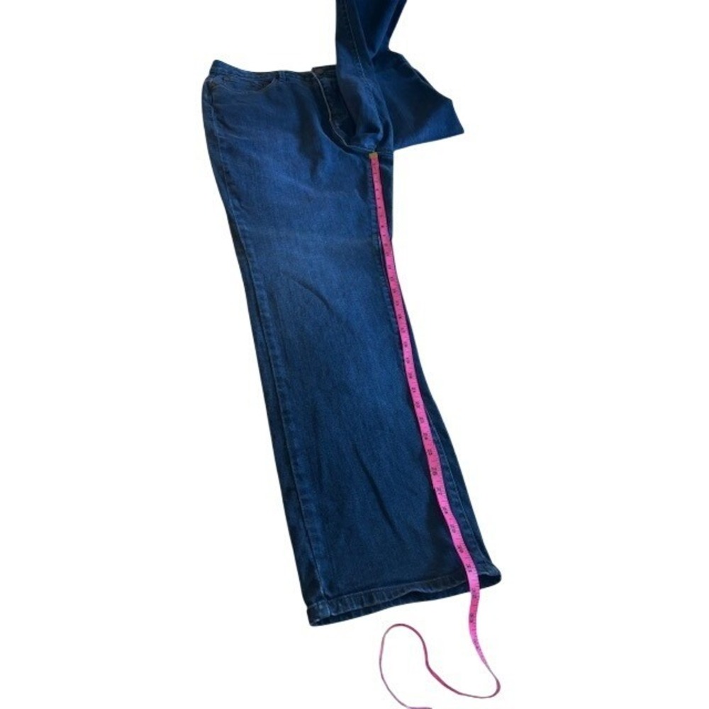 Coldwater Creek High Rise Straight Leg Dark Wash Blue Jean's Women's 14 - Picture 9 of 10
